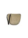 Ganni Women's Metallic Convertible Crossbody Bag In Yellow