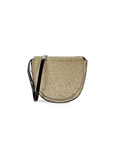 Ganni Women's Metallic Convertible Crossbody Bag In Yellow