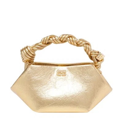 Ganni Women Metallic Mini Bou Bag In Neutral
