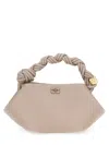 Ganni Grey Bou Mini Crossbody Bag In Neutral