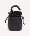 Ganni Women's Mini Bou Bucket Bag In Black