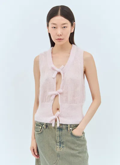 GANNI GANNI WOMEN MOHAIR TIE STRING VEST