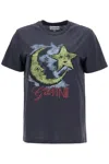 Ganni Moonlight Relaxed T-shirt In Grey