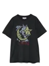 Ganni Basic Jersey Moonlight Relaxed T-shirt In Charcoal