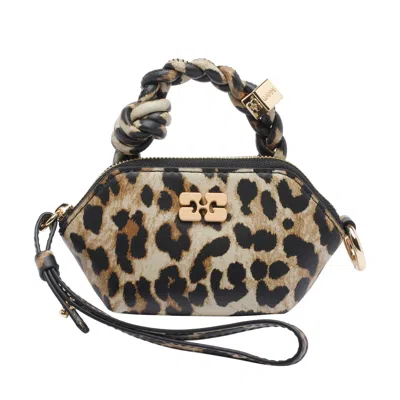 Ganni Women Nano  Bou Handbag In Brown