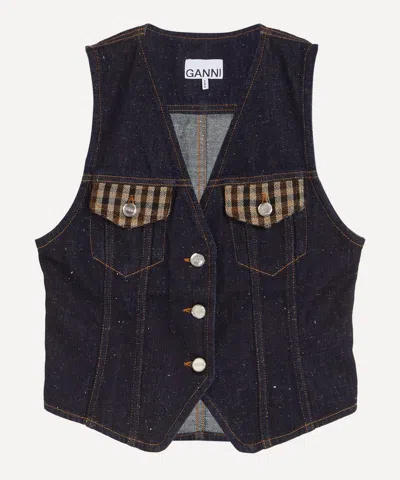 GANNI GANNI WOMEN'S NEPPY DENIM VEST