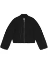 Ganni Drop-shoulder Bomber Jacket In Black