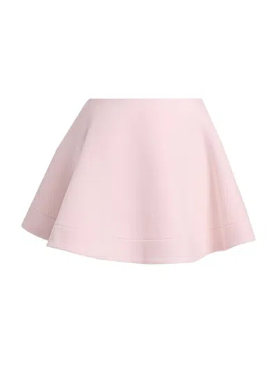 Ganni Women's Peacoat Wool Miniskirt In Pink