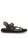 Ganni Performance Webbing Sandals In Khaki