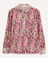 Ganni Women's Pleated Georgette Blouse