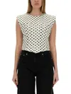 Ganni "polka-dot" Corset Top