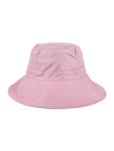 Pre-owned Ganni Women's Polyester Bucket Hat In Pink