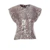 Ganni Leopard Blouse With Sequins