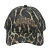 Ganni Women Printed Nylon Cap In Brown
