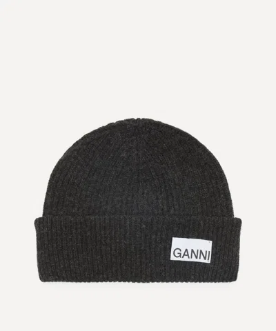 Ganni Women's Ribbed Knit Beanie