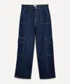 Ganni Rinse Denim Angi Jeans In Blue