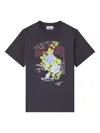 Ganni Organic Cotton Floral Graphic T-shirt In Gold