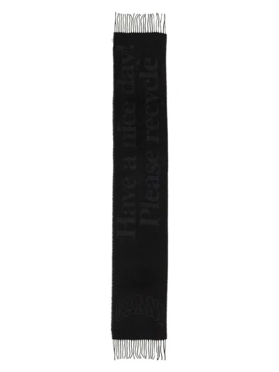GANNI WOMEN'S SCARF WITH LOGO