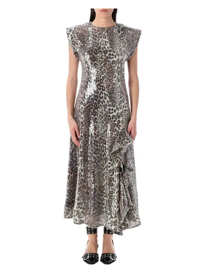 GANNI WOMEN'S SEQUINRD MIDI DRESS