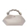 Ganni Beige Bag With Braided Handle In Neutral