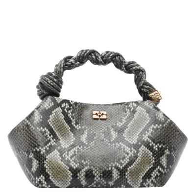 Ganni Women Small Bou Snake Handbag In Animal Print