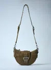 Ganni Half-moon Shape Small Bucky Crossbody Bag In Green