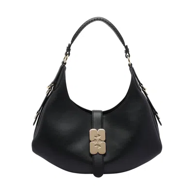 Ganni Women Small Kat Shoulder Bag In Black