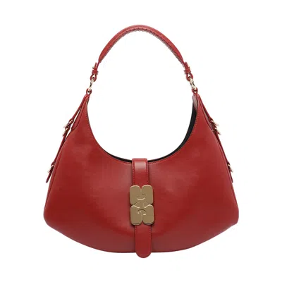 Ganni Women Small Kat Shoulder Bag In Red