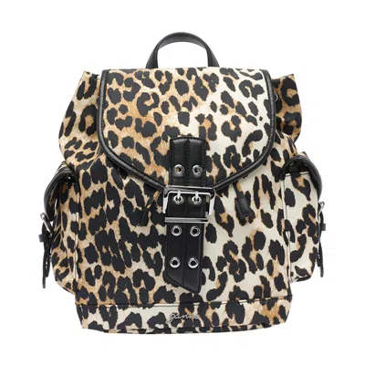 GANNI GANNI WOMEN SMALL LOGO BUCKY BACKPACK