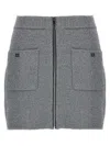 Ganni Women Sparkle Mini Skirt In Gray