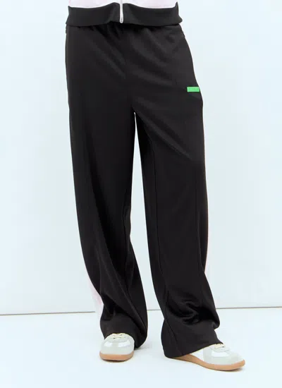 Ganni Sporty Jersey Track Pants In Black