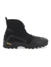 Ganni Layered Effect Technical Ankle Boots In Black