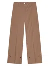 Ganni Adjustable-leg Tailored Trousers In Tigerseye