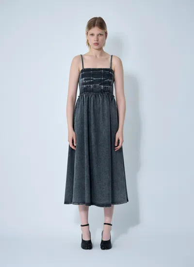 Ganni Women Stretch Future Denim Dress In Black