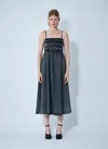 Ganni Women Stretch Future Denim Dress In Black