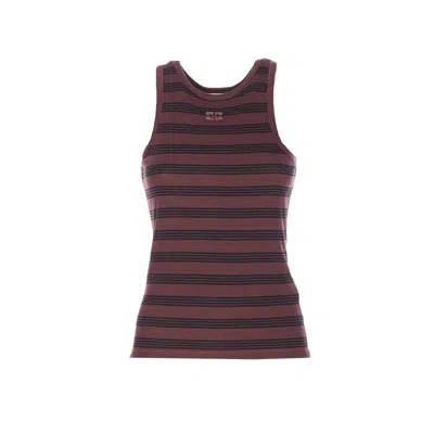 GANNI GANNI WOMEN STRIPE RIB TANK TOP