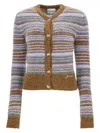 Ganni Soft Wool Stripe Cardigan