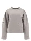 Ganni Oversized Sweatshirt Sweatshirts Grey In Gray