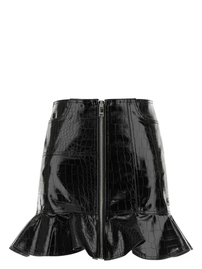 GANNI WOMEN'S SYNTHETIC LEATHER MINI SKIRT
