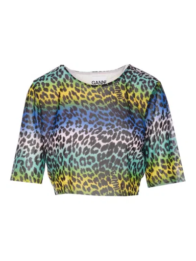 GANNI GANNI WOMEN TOP ANIMALIER