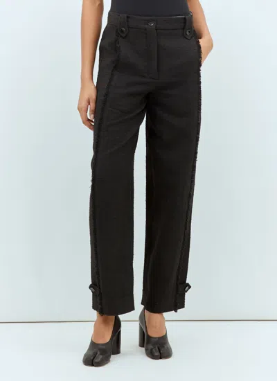 Ganni Women Tweed Suiting Pants In Black