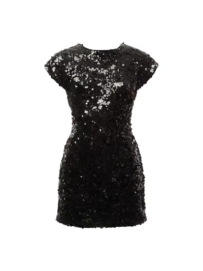 Ganni Sequin Dress In Black