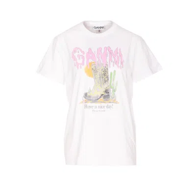 GANNI GANNI WOMEN VINTAGE WASH T-SHIRT