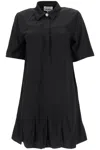 Ganni 'viscose Mini Dress With In Black