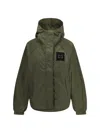 Ganni Flyweight Nylon Jacket Kalamata In Green