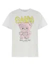 Ganni Women Teddy Organic Cotton T-shirt In Gray