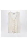Ganni Egret Light Mohair Tie String Vest