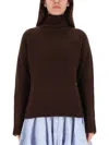 Ganni Women Wool Blend Sweater In Brown