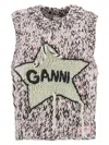 Ganni Woolen Vest With Inl In Multicolour