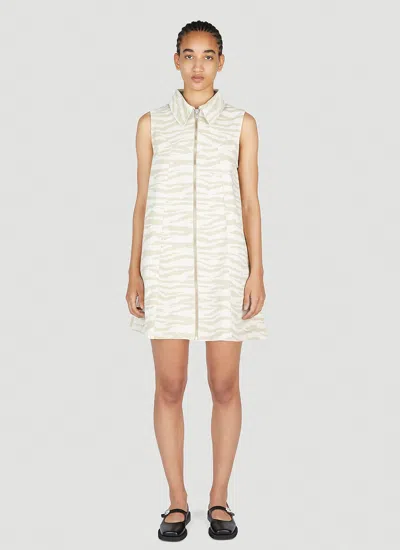 GANNI GANNI WOMEN ZEBRA PRINT MINI DRESS